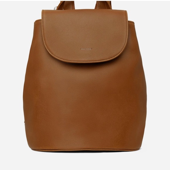 Matt & Nat Handbags - Matt & Nat Soho Vegan Backpack Vintage collection in Chili ( brown / Tan)